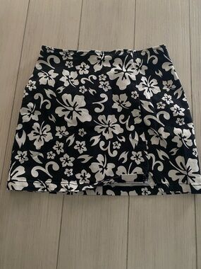 wild fable Black & White Floral Mini Skirt